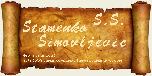 Stamenko Simovljević vizit kartica